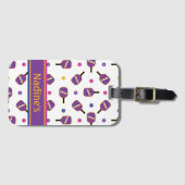 Ik hou van Pickleball White Bagagelabel (Voorkant (horizontaal))