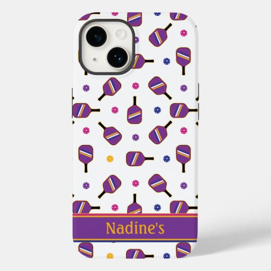 Ik hou van Pickleball White Iphone 14 Hoesje-Mate Case-Mate iPhone Case (Achterkant)