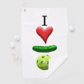 Ik hou van Pickleball White Sweat Towel Golfhanddoek (Insitu)