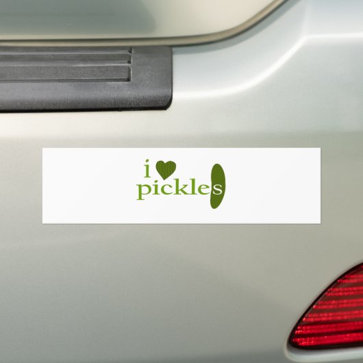 Ik hou van Pickles Bumpersticker (Op auto)