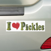 Ik hou van Pickles Bumpersticker (Op auto)