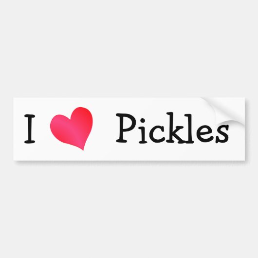 Ik hou van Pickles Bumpersticker (Voorkant)