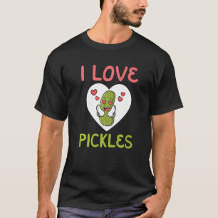 Ik hou van Pickles Fun Love Cucumber Girls Pickle T-shirt