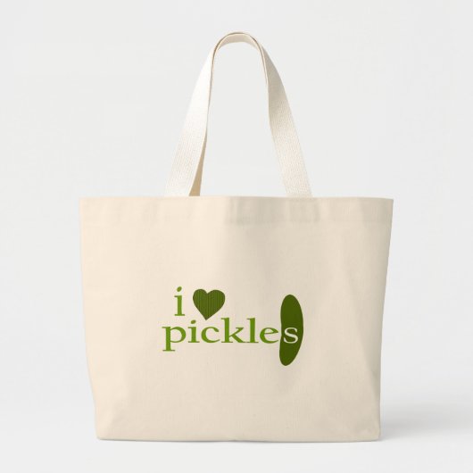 Ik hou van Pickles Grote Tote Bag (Voorkant)