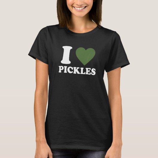 Ik hou van Pickles I Heart Pickles Cucumber Fruit T-shirt (Voorkant)