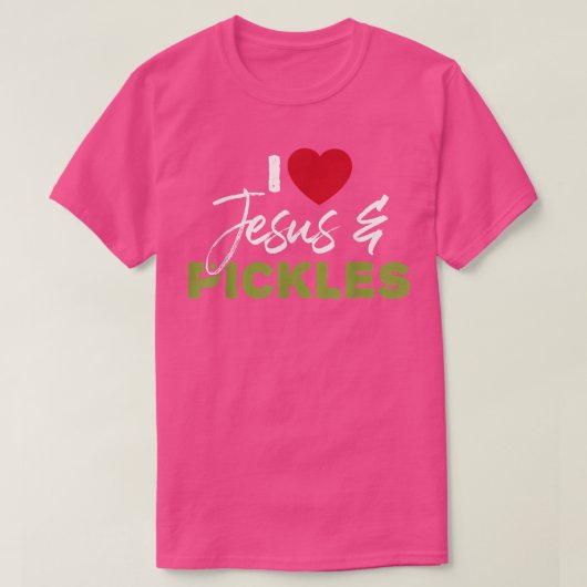 Ik hou van Pickles & Jesus Pickle Vegetable Farmin T-shirt (Design voorkant)