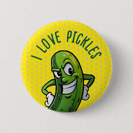 Ik hou van Pickles Ronde Button 5,7 Cm
