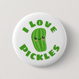 Ik hou van Pickles Ronde Button 5,7 Cm
