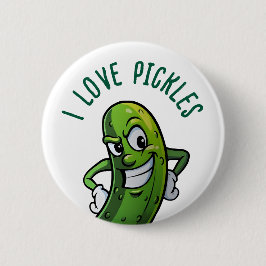 Ik hou van Pickles Ronde Button 5,7 Cm