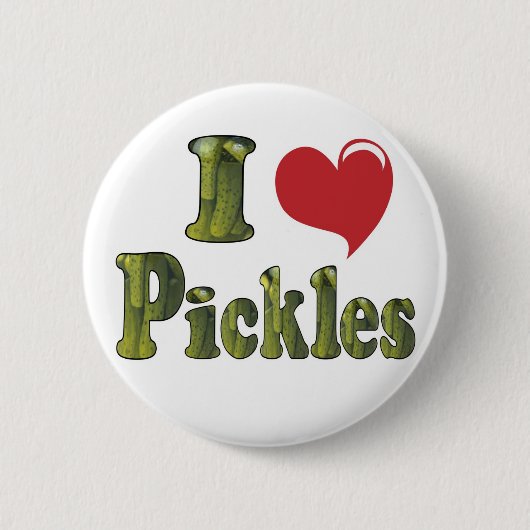 Ik hou van Pickles Ronde Button 5,7 Cm (Voorkant)