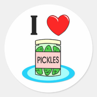 Ik hou van Pickles Ronde Sticker