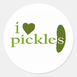 Ik hou van Pickles Ronde Sticker
