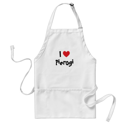 Ik hou van Pierogi Standaard Schort (Voorkant)