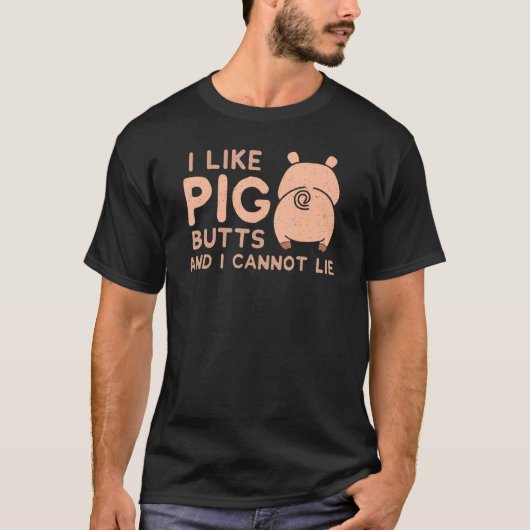 Ik hou van PIG Butts Barbecue T-shirt (Voorkant)