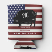 Ik hou van Pig Butts en ik kan niet liegen 4th of  Blikjeskoeler (Achterkant)