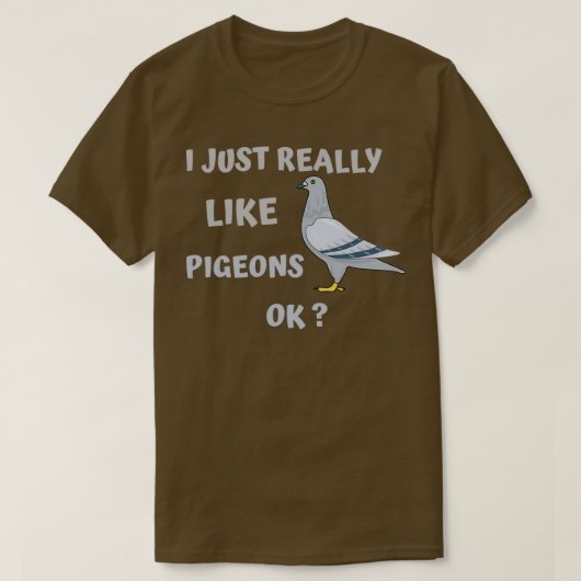 Ik hou van PIGEONS... grappige Gift voor Pigeo. T-shirt (Design voorkant)