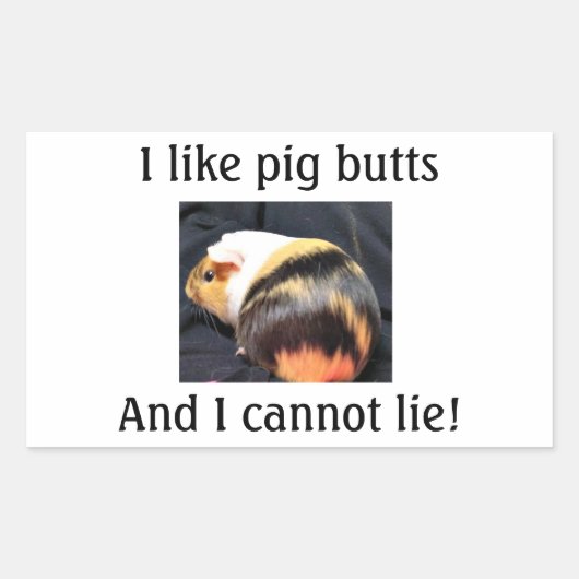 Ik hou van Piggy Butts Sticker (Voorkant)