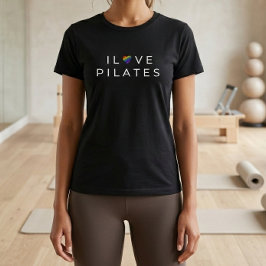 Ik Hou Van Pilates Citaat Minimalistisch Hart Work T-shirt