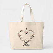 Ik hou van Pilates Grote Tote Bag (Voorkant)