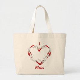Ik hou van Pilates Grote Tote Bag