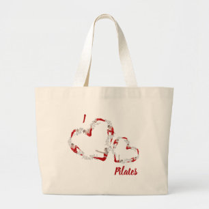 Ik hou van Pilates Large Canvas tas