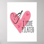 Ik hou van PILATES Pilates Pose op Barrel Poster (Voorkant)