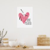 Ik hou van PILATES Pilates Pose op Barrel Poster (Keuken)