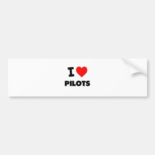 Ik hou van piloten bumpersticker (Voorkant)