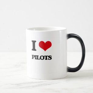 Ik hou van piloten magische mok