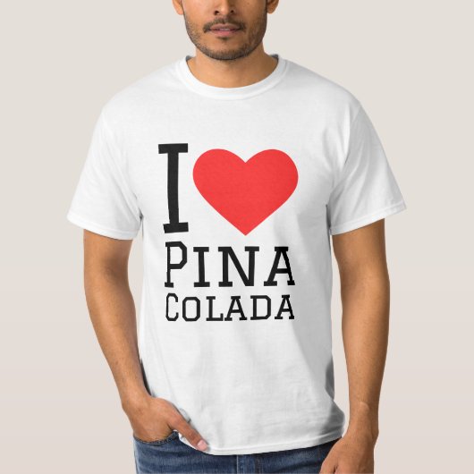 Ik hou van pina colada t-shirt (Voorkant)