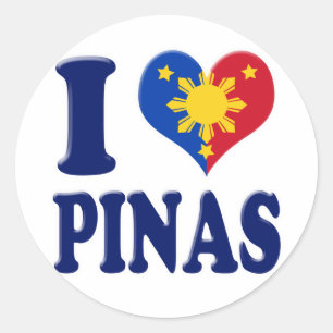 Ik hou van Pinas Ronde Sticker