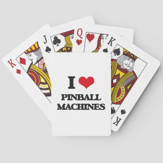 Ik hou van pinbalmachines pokerkaarten (Achterkant)