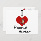 Ik hou van pindakaas briefkaart (Voorkant / Achterkant)