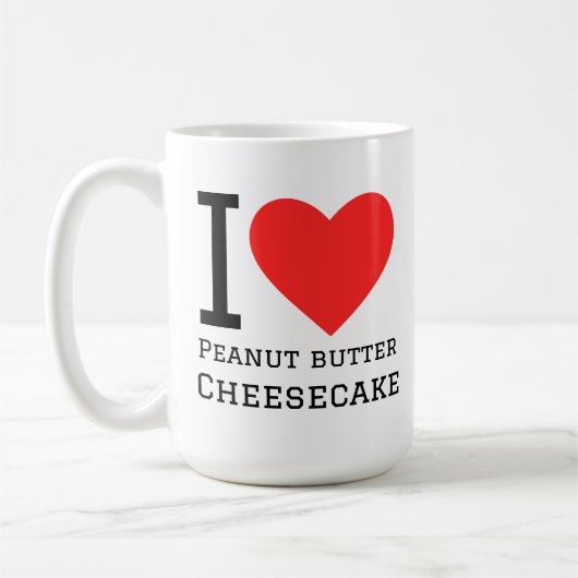 Ik hou van pindakaas cheesecake koffiemok (Links)