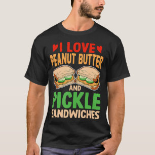 Ik Hou Van Pindakaas En Augurk Sandwiches Mannen V T-shirt