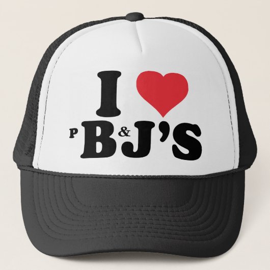 Ik hou van pindakaas en jelly's shirt trucker pet (Voorkant)