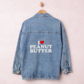Ik hou van pindakaas ik hart pindakaas denim jacket (Hangar)