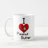 Ik hou van pindakaas koffiemok (Links)