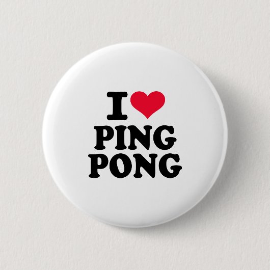 Ik hou van Ping Pong Ronde Button 5,7 Cm (Voorkant)