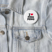 Ik hou van Ping Pong Ronde Button 5,7 Cm (In situ)
