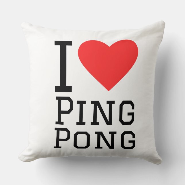 Ik hou van pingpong kussen (Voorkant)
