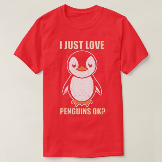 Ik hou van pinguïns1 t-shirt (Design voorkant)