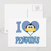 Ik hou van pinguïns briefkaart (Voorkant / Achterkant)