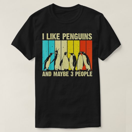 Ik hou van pinguïns en misschien 3 mensen die aqua t-shirt (Design voorkant)