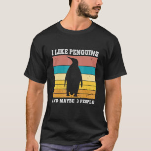 Ik hou van pinguïns en misschien 3 mensen die Ping T-shirt