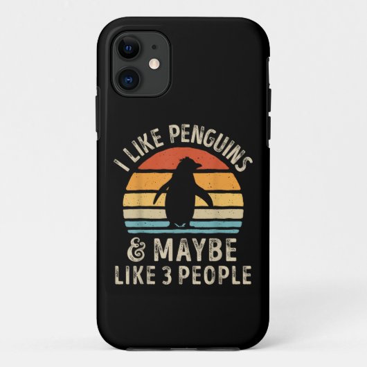 Ik hou van pinguïns en misschien 3 mensen grappige Case-Mate iPhone case (Achterkant)