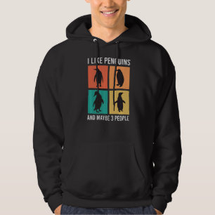 Ik hou van pinguïns en misschien 3 mensen pinguïn hoodie