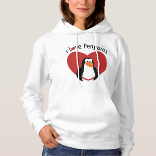 Ik hou van pinguïns hoodie