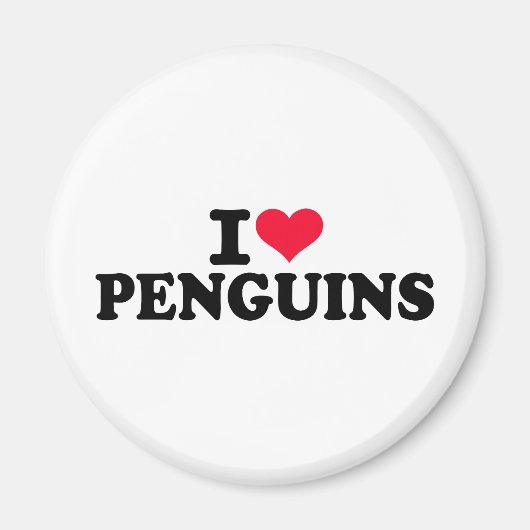 Ik hou van pinguïns magneet (Voorkant)