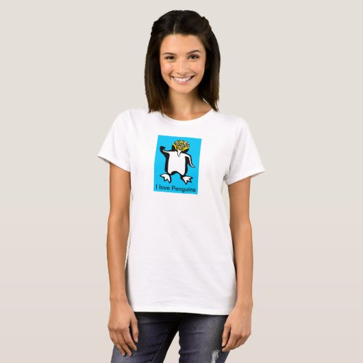 Ik hou van pinguïns - Natuur - Antarctica - T-shirt (Voorkant volledig)
